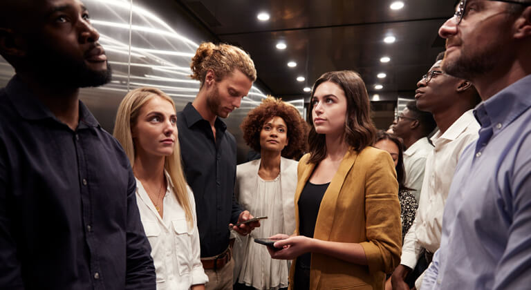 Group in Elevator