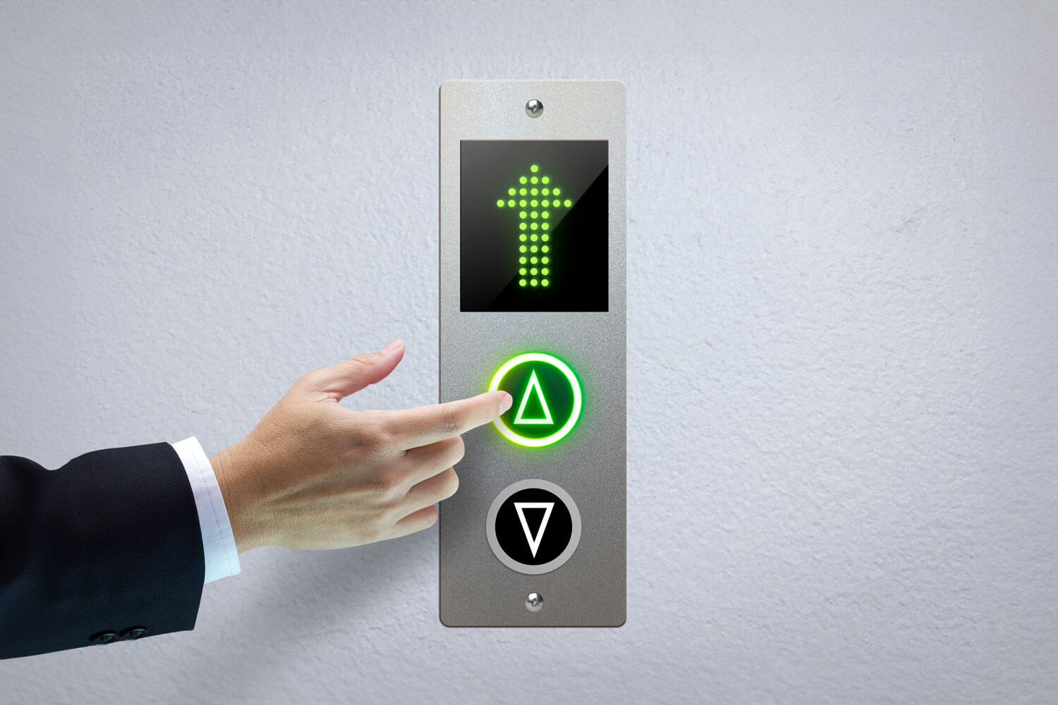 Elevator up button